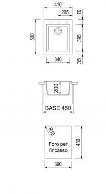 Kivist valamu Plados-Telma CUBE ON4110 14MQ Betoonhalli värvi price and information | Köögivalamud | hansapost.ee