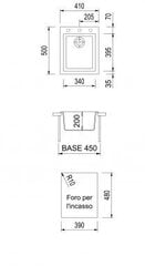 Kivist valamu Plados-Telma Cube ON4110 29TG Avena beeži värvi hind ja info | Köögivalamud | hansapost.ee