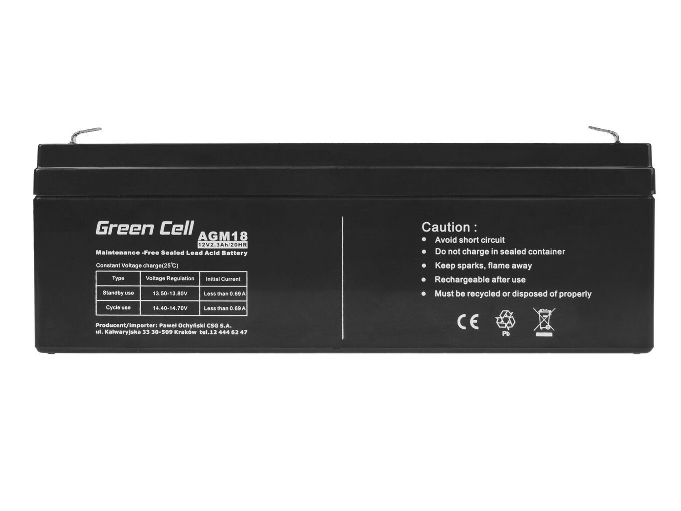 Aku Green Cell AGM Battery 12V 4.5Ah цена и информация | Autoakud | hansapost.ee