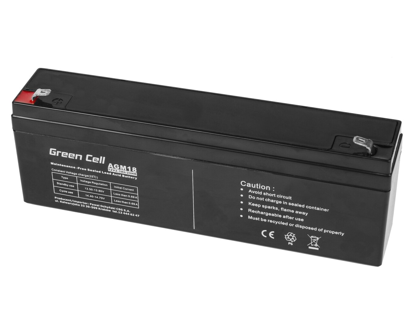 Aku Green Cell AGM Battery 12V 4.5Ah hind ja info | Autoakud | hansapost.ee