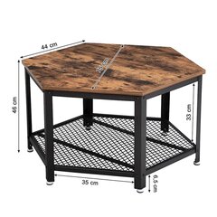 Кофейный столик Songmics 75 см, коричневый/черный цена и информация | Журнальные столики | hansapost.ee