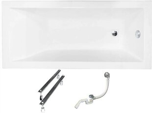 Акриловая ванна Mexen Cubik с сифоном, 150x70 см цена и информация | Ванны | hansapost.ee