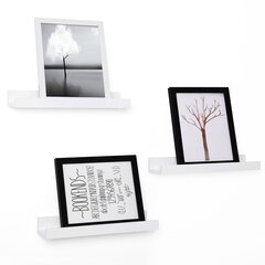 3 seinariiuli komplekt Songmics 38x10 cm, valge hind ja info | Songmics Sülearvutid ja tarvikud | hansapost.ee