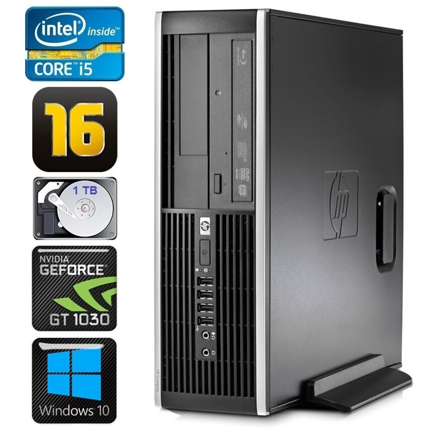 HP 8100 Elite SFF i5-750 16GB 1TB GT1030 2GB DVD WIN10 цена и информация | Lauaarvutid | hansapost.ee