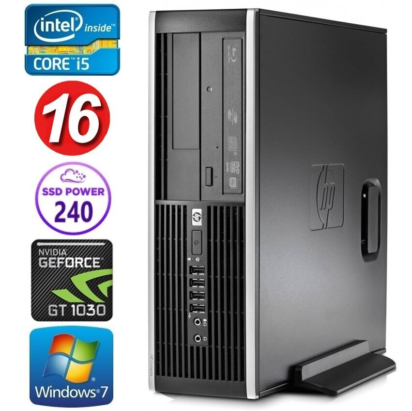 HP 8100 Elite SFF i5-750 16GB 240SSD GT1030 2GB DVD WIN7Pro цена и информация | Lauaarvutid | hansapost.ee