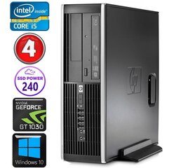 HP 8100 Elite SFF i5-750 4GB 240SSD GT1030 2GB DVD WIN10 цена и информация | Стационарные компьютеры | hansapost.ee
