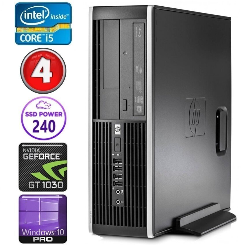HP 8100 Elite SFF i5-750 4GB 240SSD GT1030 2GB DVD WIN10Pro hind ja info | Lauaarvutid | hansapost.ee