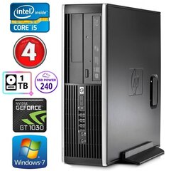 Стационарный компьютер HP 8100 Elite SFF i5-750 4GB 240SSD+1TB GT1030 2GB DVD WIN7Pro [refurbished] цена и информация | Стационарные компьютеры | hansapost.ee
