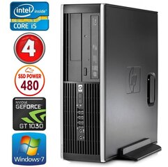 HP 8100 Elite SFF i5-750 4GB 480SSD GT1030 2GB DVD WIN7Pro hind ja info | Lauaarvutid | hansapost.ee