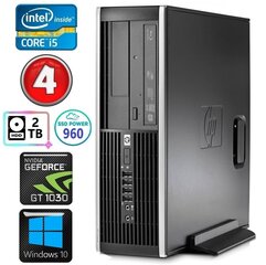 HP 8100 Elite SFF i5-750 4 ГБ 960SSD+2 ТБ GT1030 2 ГБ DVD WIN10 цена и информация | Стационарные компьютеры | hansapost.ee