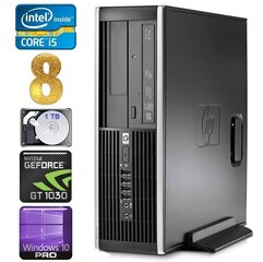 HP 8100 Elite SFF i5-750 8GB 1TB GT1030 2GB DVD WIN10Pro hind ja info | Lauaarvutid | hansapost.ee