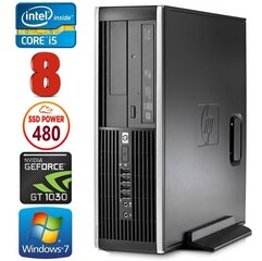 HP 8100 Elite SFF i5-750 8GB 480SSD GT1030 2GB DVD WIN7Pro [refurbished] цена и информация | Стационарные компьютеры | hansapost.ee