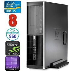 HP 8100 Elite SFF i5-750 8GB 960SSD GT1030 2GB DVD WIN10Pro [refurbished] цена и информация | Стационарные компьютеры | hansapost.ee