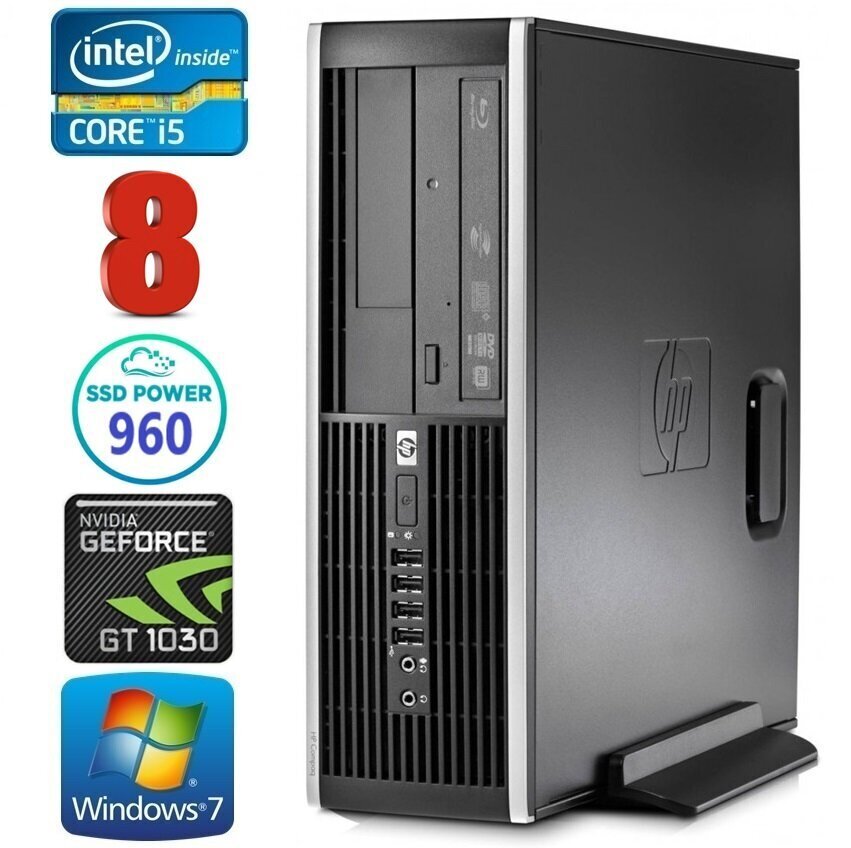 HP 8100 Elite SFF i5-750 8GB 960SSD GT1030 2GB DVD WIN7Pro цена и информация | Lauaarvutid | hansapost.ee