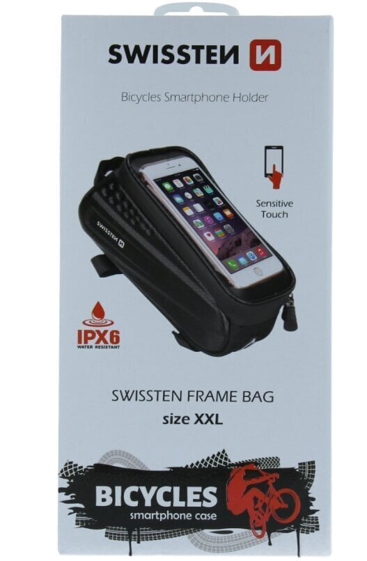 Swissten Waterproof Bike holder / bag For 5.4 - 6.7 inches Mobile phones Black цена и информация | Telefonihoidjad | hansapost.ee