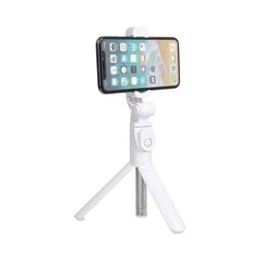 RoGer AA 2in1 Selfie Stick + Tripod Telescopic Stand with Bluetooth Remote Control White hind ja info | Selfie pulgad | hansapost.ee