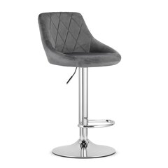 Барный полубарный стул Kast, гобелен, серый/серебристый цвет цена и информация | Стулья для кухни и столовой | hansapost.ee