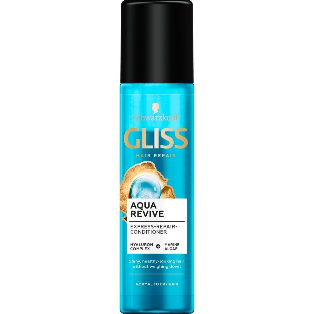 Pihustatav palsam normaalsetele ja kuivadele juustele Gliss Aqua Revive Express Repair 200 ml цена и информация | Palsamid | hansapost.ee