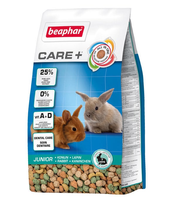 Beaphar Care+ väikestele jänestele Rabbit Junior, 250 kg цена и информация | Toit väikeloomadele | hansapost.ee