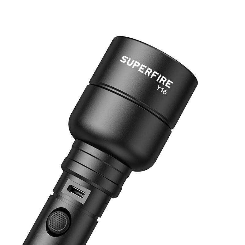 Superfire taskulamp Y16, 1700lm, USB-C hind ja info | Pealambid, matkalambid | hansapost.ee