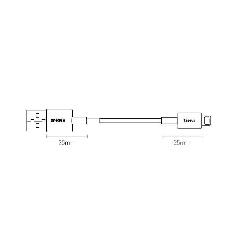 Baseus USB - Lightning, 1 m цена и информация | Mobiiltelefonide kaablid | hansapost.ee