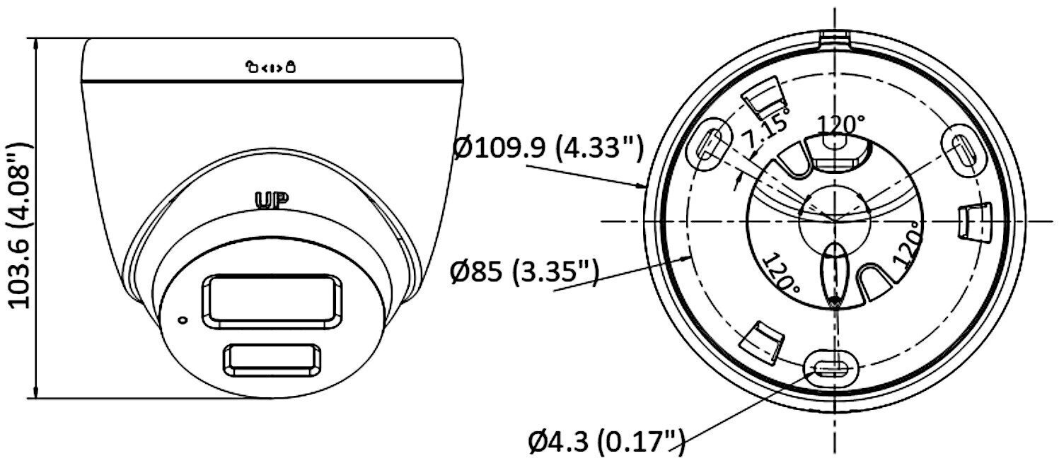 IP-turvakaamera DS-2CD1347G0-L(2.8mm)(C) ColorVu 4 Mpx Hikvision цена и информация | Valvekaamerad | hansapost.ee