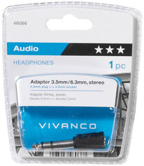 Vivanco adapter 3.5мм - 6.3мм (46066) цена и информация | Vivanco Компьютерная техника | hansapost.ee