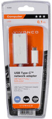 Adapter Vivanco Usb-C - Lan RJ45 (45383) hind ja info | USB adapterid ja jagajad | hansapost.ee