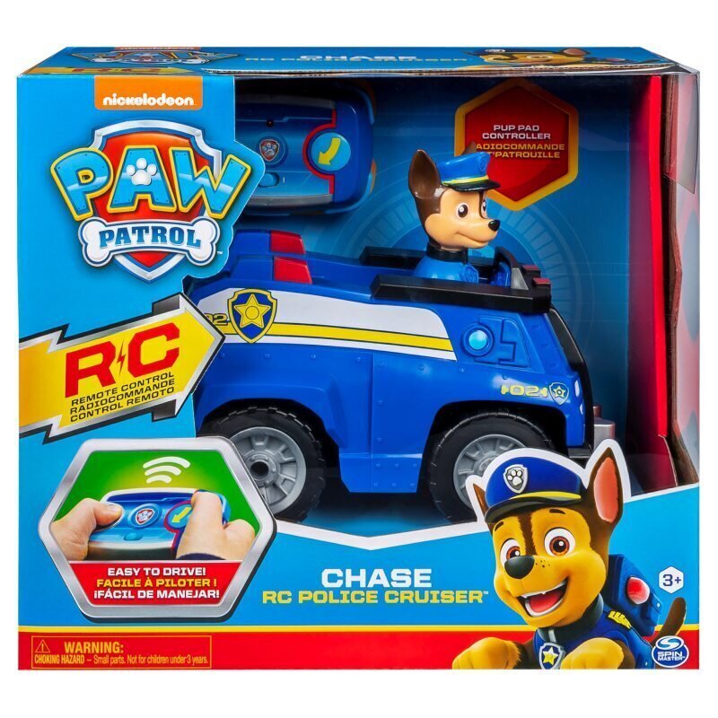 Raadio teel juhitav automudel Spin Master Käpa Patrull (Paw Patrol), Chase tegelaskujuga hind ja info | Mänguasjad poistele | hansapost.ee