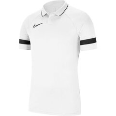 Мужская спортивная рубашка-поло Nike Polo Dry Academy 21 M CW6104 100, белая цена и информация | Мужская спортивная одежда | hansapost.ee