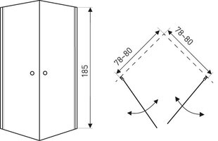 Душевая кабина Kerra Madrid 80 цена и информация | Kerra Душевые кабины и оборудование | hansapost.ee
