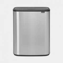 Мусорное ведро Brabantia, Bo Touch Bin 2x30 л, матовая сталь FPP цена и информация | Мусорные баки | hansapost.ee