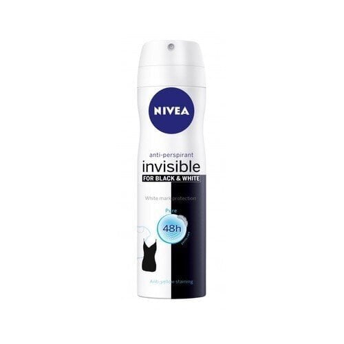 Nivea higistamisvastane sprei Black & White Invisible Pure 150 ml цена и информация | Deodorandid | hansapost.ee