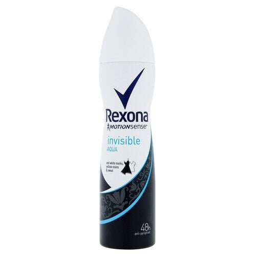 Rexona higistamisvastane sprei Motionsense Invisible Aqua 150 ml цена и информация | Deodorandid | hansapost.ee