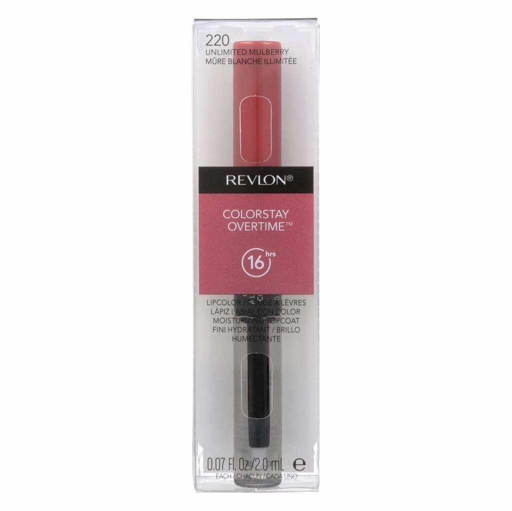 Vedel huulevärv Revlon ColorStay Over Time + huulevärvi fikseerija 220 Ultimate Mulberry 2+2 ml цена и информация | Huulekosmeetika | hansapost.ee