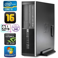 HP 8100 Elite SFF i5-750 16GB 240SSD+1TB GT1030 2GB DVD Win7Pro [uuendatud] цена и информация | Стационарные компьютеры | hansapost.ee