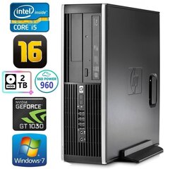 HP 8100 Elite SFF i5-750 16GB 960SSD+2TB GT1030 2GB DVD Win7Pro [uuendatud] hind ja info | Lauaarvutid | hansapost.ee