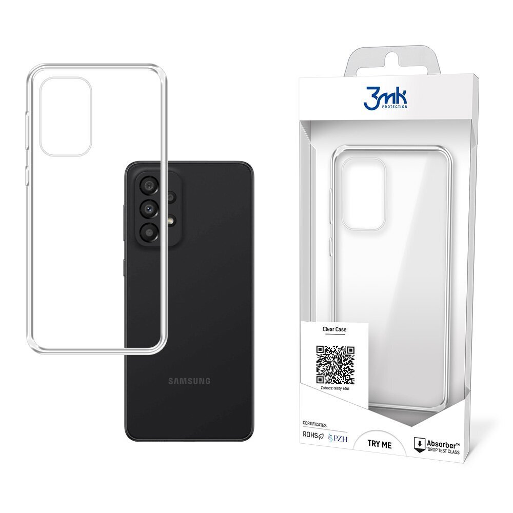Telefoniümbris 3MK Clear Case 1,2mm Samsung A33 5G цена и информация | Telefonide kaitsekaaned ja -ümbrised | hansapost.ee