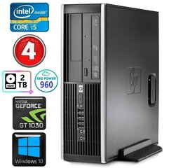 HP 8100 Elite SFF i5-750 4GB 960SSD+2TB GT1030 2GB DVD Win10 [uuendatud] hind ja info | Lauaarvutid | hansapost.ee