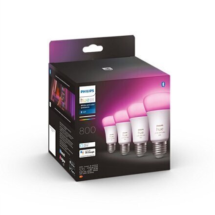 Pirnid Philips Hue White and Color, 4 tk цена и информация | Lambipirnid ja LED-pirnid | hansapost.ee