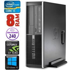 HP 8100 Elite SFF i5-750 8GB 240SSD GT1030 2GB DVD Win10 [uuendatud] цена и информация | Стационарные компьютеры | hansapost.ee