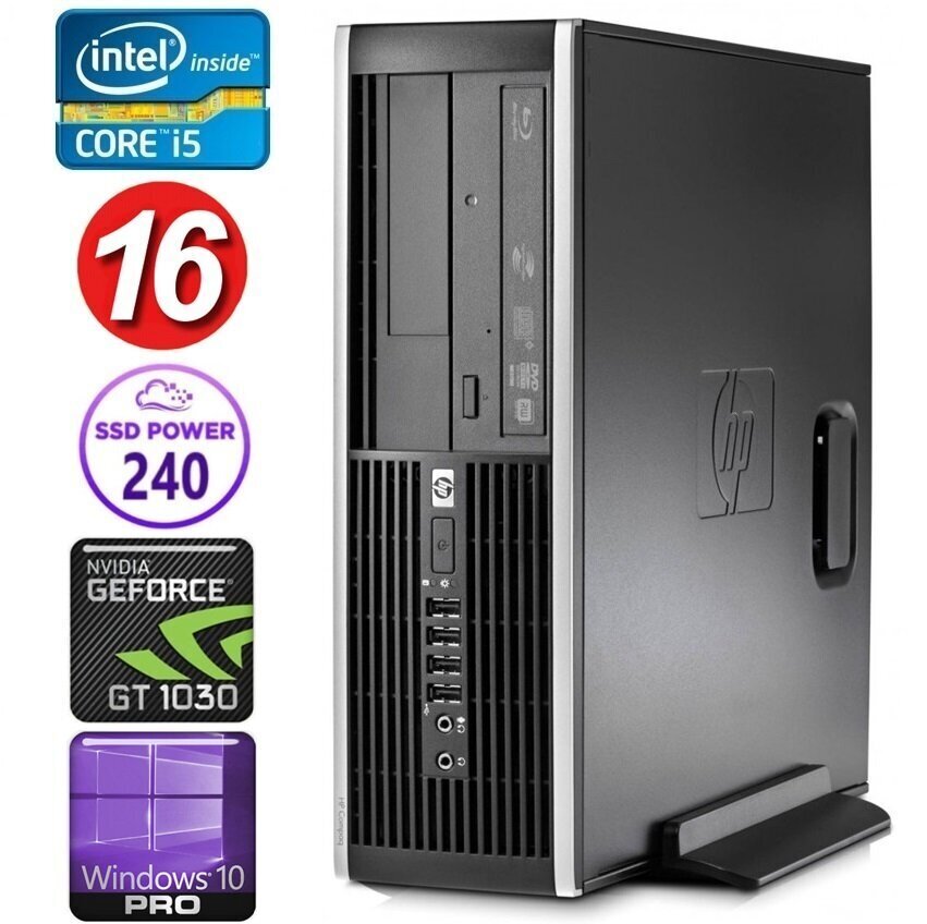 HP 8100 Elite SFF i5-750 16GB 240SSD GT1030 2GB DVD Win10Pro [uuendatud] цена и информация | Lauaarvutid | hansapost.ee