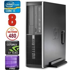 HP 8100 Elite SFF i5-750 8GB 480SSD GT1030 2GB DVD WIN10Pro [refurbished] цена и информация | Стационарные компьютеры | hansapost.ee