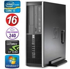 HP 8100 Elite SFF i5-750 16GB 240SSD GT1030 2GB DVD WIN7Pro [refurbished] hind ja info | Lauaarvutid | hansapost.ee