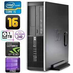 HP 8100 Elite SFF i5-750 16GB 240SSD+1TB GT1030 2GB DVD WIN10Pro [refurbished] цена и информация | Стационарные компьютеры | hansapost.ee