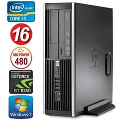 HP 8100 Elite SFF i5-750 16GB 480SSD GT1030 2GB DVD WIN7Pro [refurbished] hind ja info | Lauaarvutid | hansapost.ee