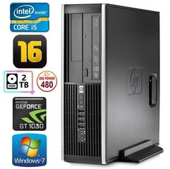 HP 8100 Elite SFF i5-750 16GB 480SSD+2TB GT1030 2GB DVD WIN7Pro [refurbished] цена и информация | Стационарные компьютеры | hansapost.ee