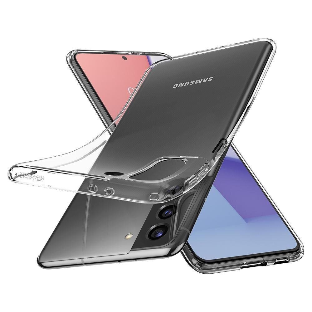 Silikoonümbris Spigen Liquid Crystal, Samsung G991 Galaxy S21 5G, läbipaistev hind ja info | Telefonide kaitsekaaned ja -ümbrised | hansapost.ee