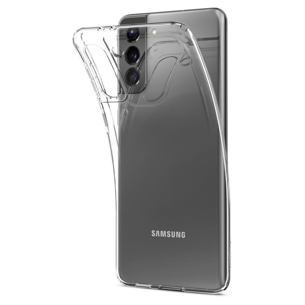 Silikoonümbris Spigen Liquid Crystal, Samsung G991 Galaxy S21 5G, läbipaistev hind ja info | Telefonide kaitsekaaned ja -ümbrised | hansapost.ee