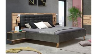 Кровать Forte Ricciano RCQL1184, коричневая/серая цена и информация | Кровати | hansapost.ee